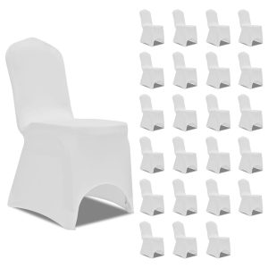 Navlake za stolice rastezljive bijele 24 kom