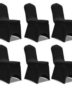 Navlake za stolice rastezljive crne 12 kom