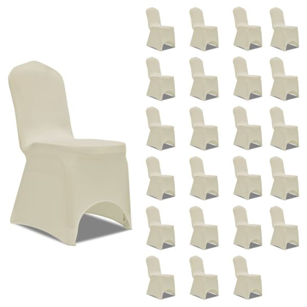 Navlake za stolice rastezljive krem 24 kom