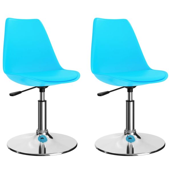 Okretne blagovaonske stolice od umjetne kože 2 kom plave