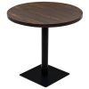 Okrugli stol za bistro od MDF-a i čelika 80x75 cm tamni pepeljasti