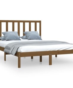 Okvir za krevet masivna borovina boja meda 150x200 cm 5FT King