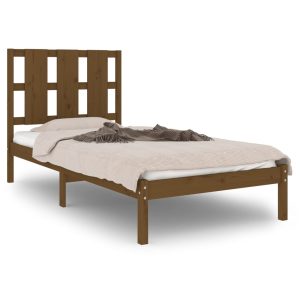 Okvir za krevet od masivnog drva boja meda 75x190 cm 2FT6 mali
