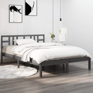 Okvir za krevet sivi od borovine 120 x 190 cm 4FT mali bračni