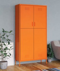 Ormar narančasti 90 x 50 x 180 cm čelični