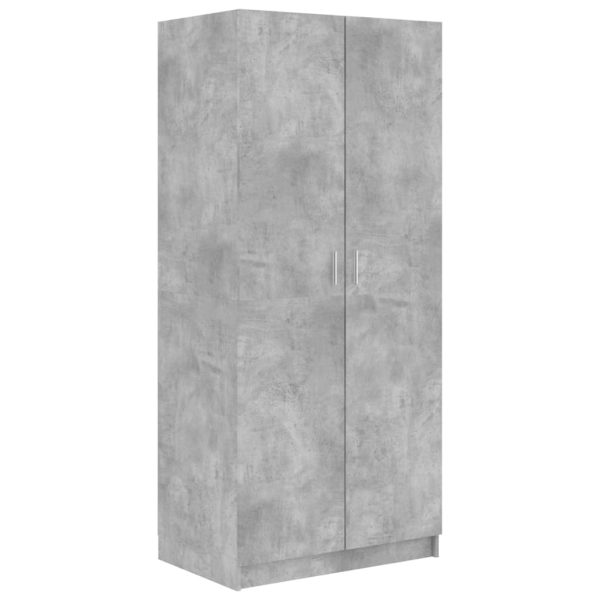 Ormar siva boja betona 80 x 52 x 180 cm od konstruiranog drva