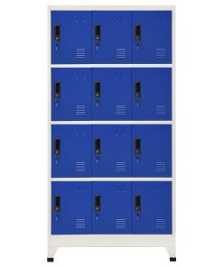 Ormarić s ključem sivo-plavi 90 x 45 x 180 cm čelični