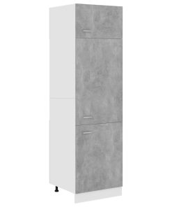 Ormarić za hladnjak siva boja betona 60 x 57 x 207 cm iverica