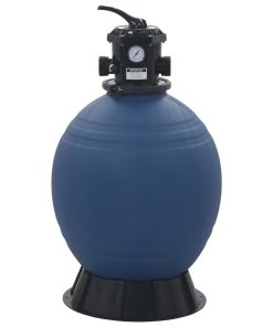 Pješčani filtar za bazen s ventilom sa 6 položaja plavi 560 mm