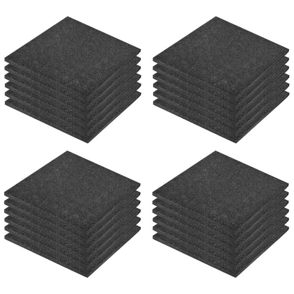 Ploče za zaštitu od pada 24 kom gumene 50 x 50 x 3 cm crne