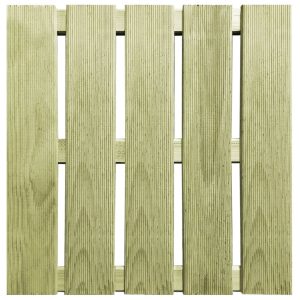 Pločice za trijem 18 kom 50 x 50 cm drvene zelene