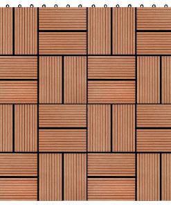 Pločice za trijem 22 kom 30 x 30 cm 2 m² WPC boja tikovine
