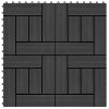 Pločice za trijem 22 kom 30 x 30 cm 2 m² WPC crne