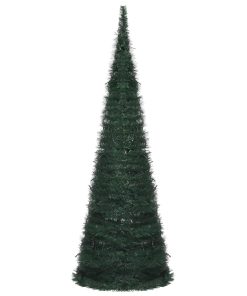 Prigodno umjetno božićno drvce s LED svjetlima zeleno 180 cm