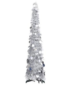 Prigodno umjetno božićno drvce srebrno 120 cm PET