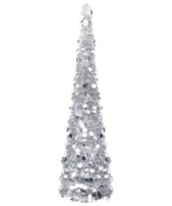 Prigodno umjetno božićno drvce srebrno 180 cm PET