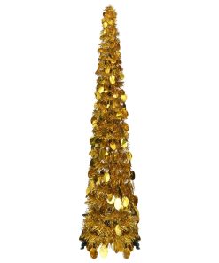 Prigodno umjetno božićno drvce zlatno 120 cm PET