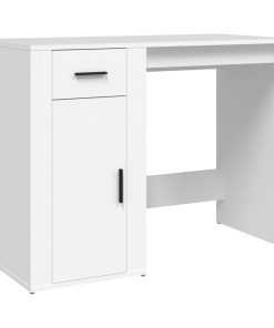 Radni stol bijeli 100 x 49 x 75 cm od konstruiranog drva