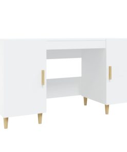 Radni stol bijeli 140 x 50 x 75 cm od konstruiranog drva