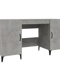 Radni stol boja betona 140 x 50 x 75 cm od konstruiranog drva