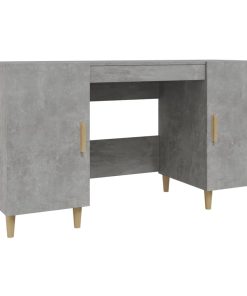 Radni stol boja betona 140 x 50 x 75 cm od konstruiranog drva
