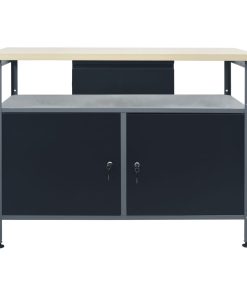 Radni stol crni 120 x 60 x 85 cm čelični