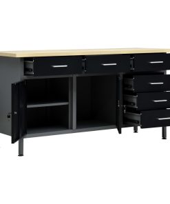 Radni stol crni 160 x 60 x 85 cm čelični