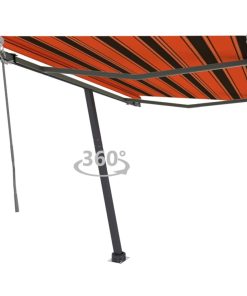 Samostojeća automatska tenda 350 x 250 cm narančasto-smeđa