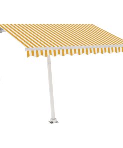 Samostojeća automatska tenda 350 x 250 cm žuto-bijela