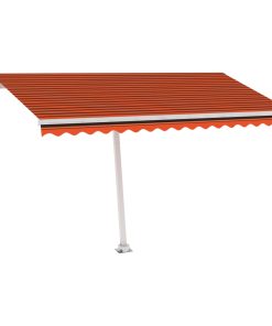 Samostojeća automatska tenda 450 x 300 cm narančasto-smeđa