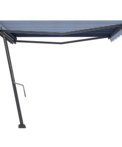 Samostojeća tenda na ručno uvlačenje 400 x 300 cm plavo-bijela