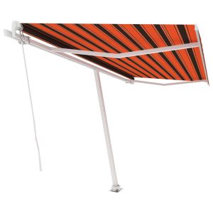 Samostojeća tenda ručno uvlačenje 450 x 350 cm narančasto-smeđa