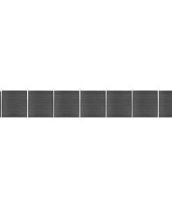 Set panela za ogradu WPC 1311 x (105 - 186) cm crni