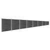 Set panela za ogradu WPC 1391 x 186 cm crni