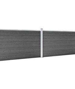 Set panela za ogradu WPC 353 x 105 cm crni