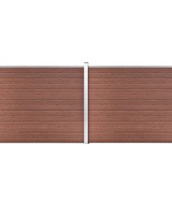 Set panela za ogradu WPC 353 x 146 cm smeđi