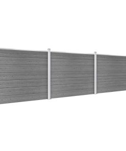 Set panela za ogradu WPC 526 x 146 cm sivi