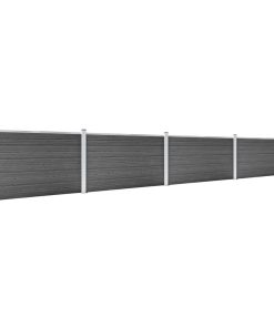 Set panela za ogradu WPC 699 x 105 cm crni