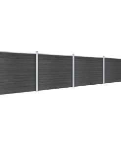 Set panela za ogradu WPC 699 x 146 cm sivi