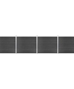 Set panela za ogradu WPC 699 x 146 cm sivi