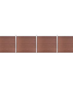 Set panela za ogradu WPC 699 x 146 cm smeđi