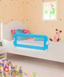 Sigurnosna ogradica za dječji krevet 2 kom plava 102 x 42 cm