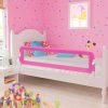 Sigurnosna ogradica za dječji krevet 2 kom ružičasta 150 x 42 cm
