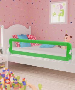 Sigurnosna ogradica za dječji krevet 2 kom zelena 150 x 42 cm