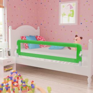Sigurnosna ogradica za dječji krevet 2 kom zelena 150 x 42 cm