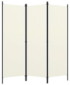 Sobna pregrada s 3 panela krem-bijela 150 x 180 cm