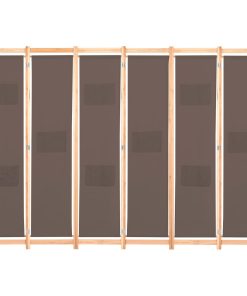 Sobna pregrada sa 6 panela od tkanine 240 x 170 x 4 cm smeđa