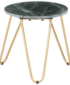 Stolić za kavu zeleni 40x40x40 cm pravi kamen mramorne teksture