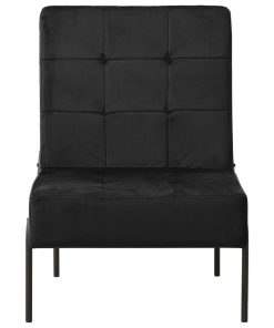 Stolica za opuštanje 65 x 79 x 87 cm crna baršunasta