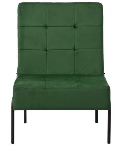 Stolica za opuštanje 65 x 79 x 87 cm tamnozelena baršunasta